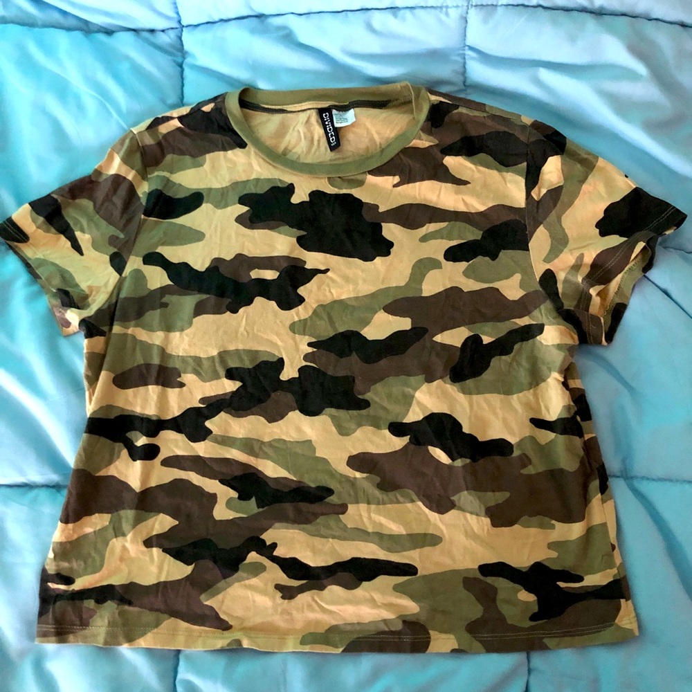 Camo Crop Shirt